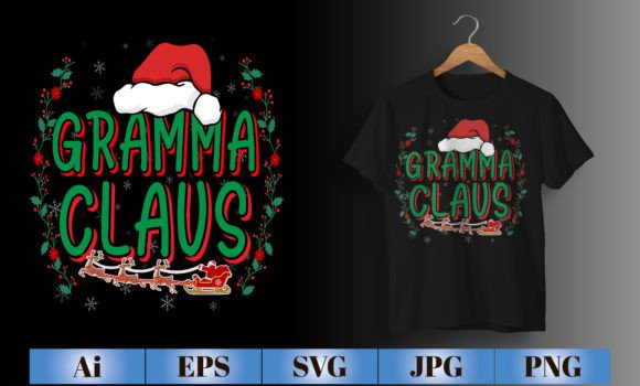 Download Gramma Claus - T-shirt Design - Gramma Collection
