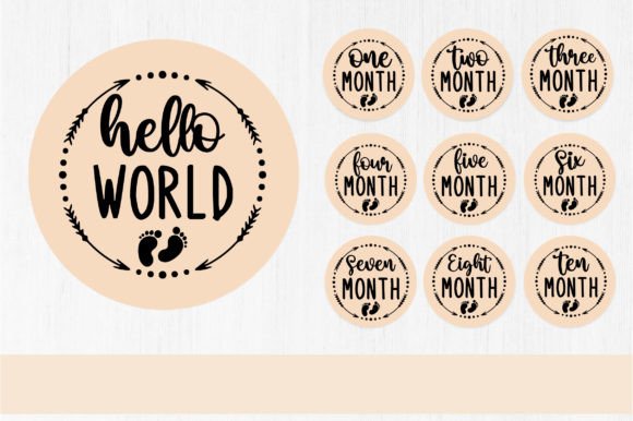 Download Baby Milestones SVG,Monthly Milestones - Baby Collection